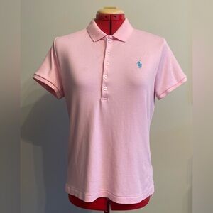 Ralph Lauren - all cotton pink short sleeve polo shirt Size Medium